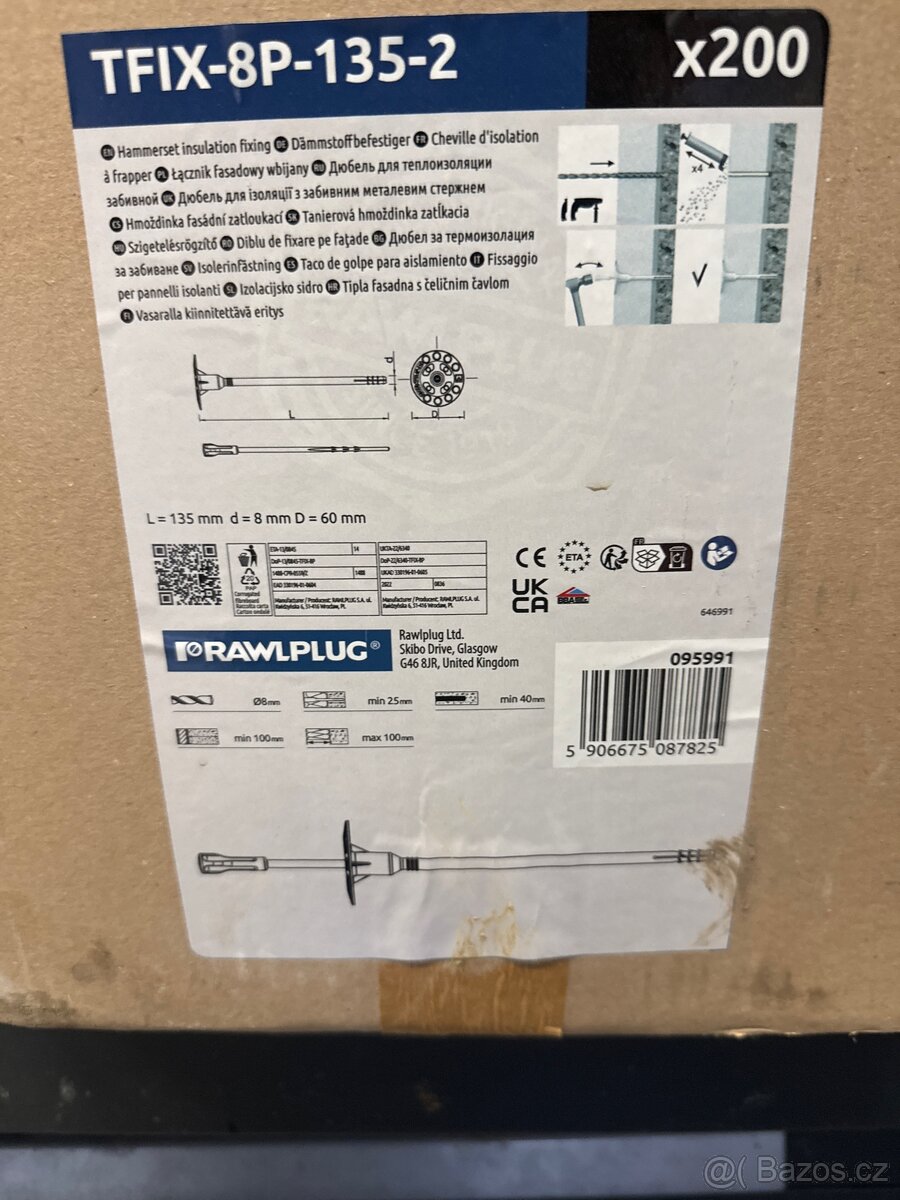 Kotvy na zateplovak +krytky - 2