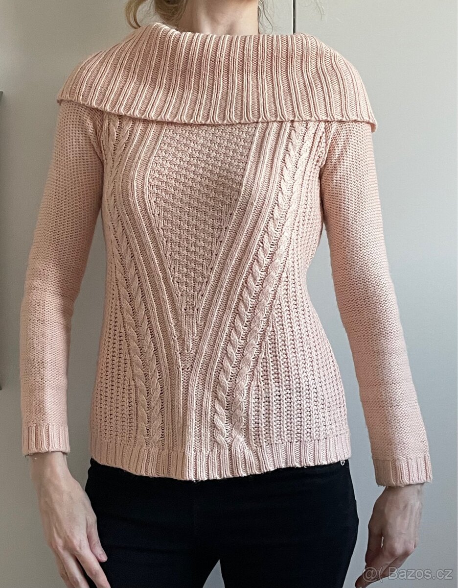 Růžový / Meruňkový svetr zn. Orsay - 2