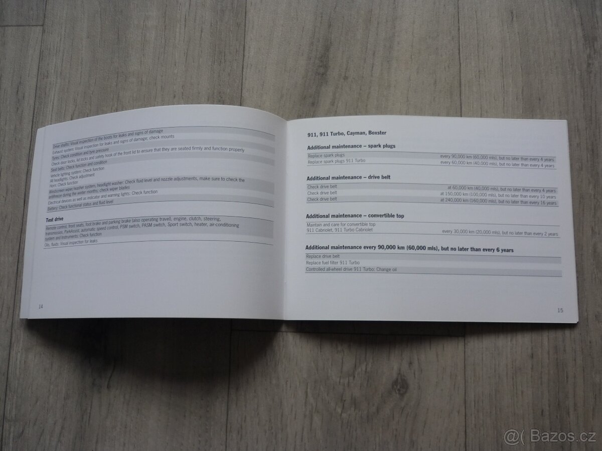 Servisní knížka Porsche 911/Turbo/GT3,Cayman,Boxter - 2