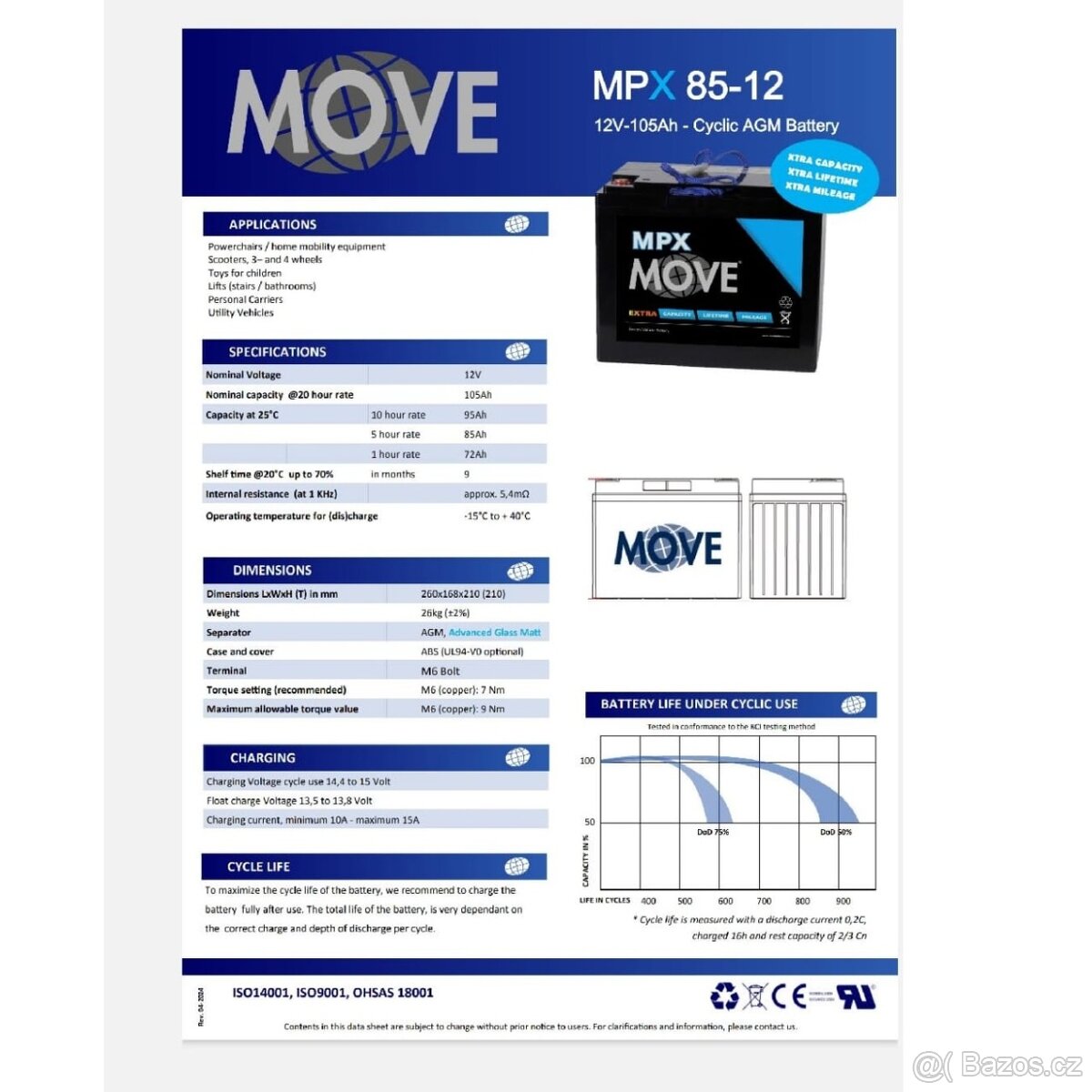 Trakční baterie 12V 105Ah - 2