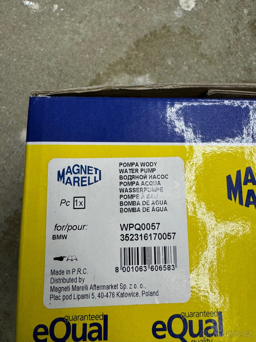 Vodní pumpa MAGNETI MARELLI BMW 524TD - 2