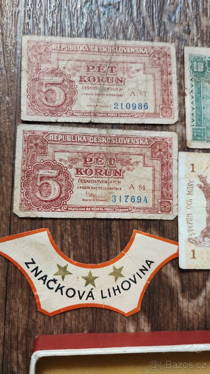 Plaketa, bankovky atd. - 2