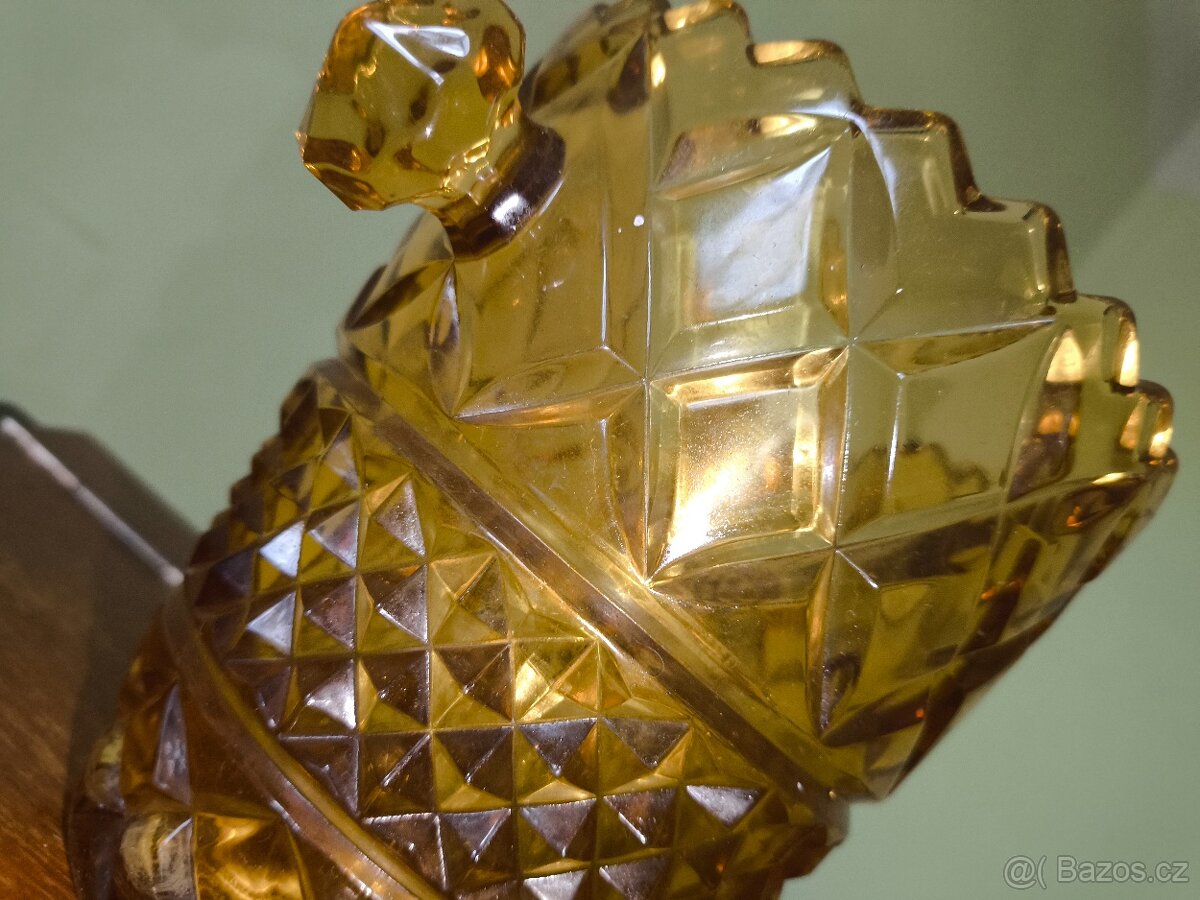 Váza jantarová / medová - 2