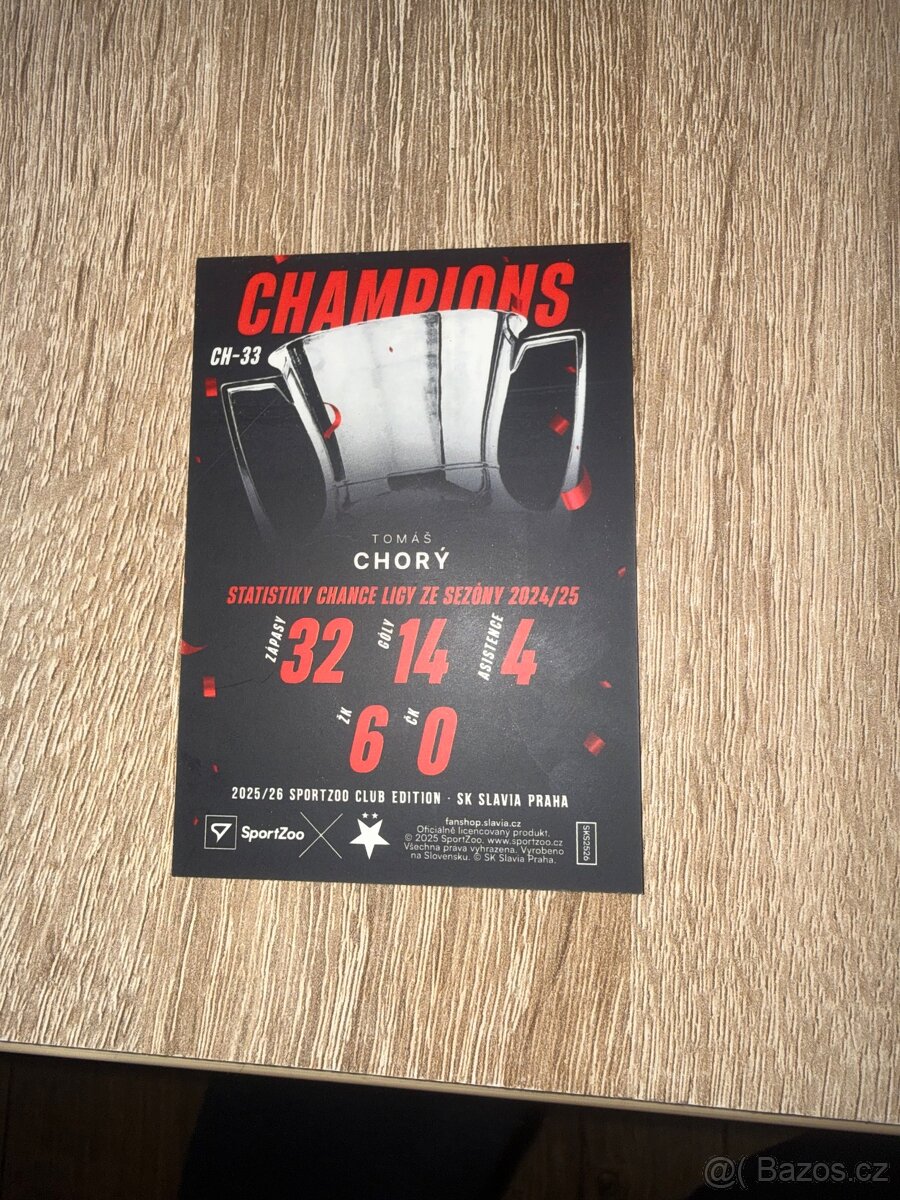 Sběratelská kartička Tomáš Chorý 3/22 - 2