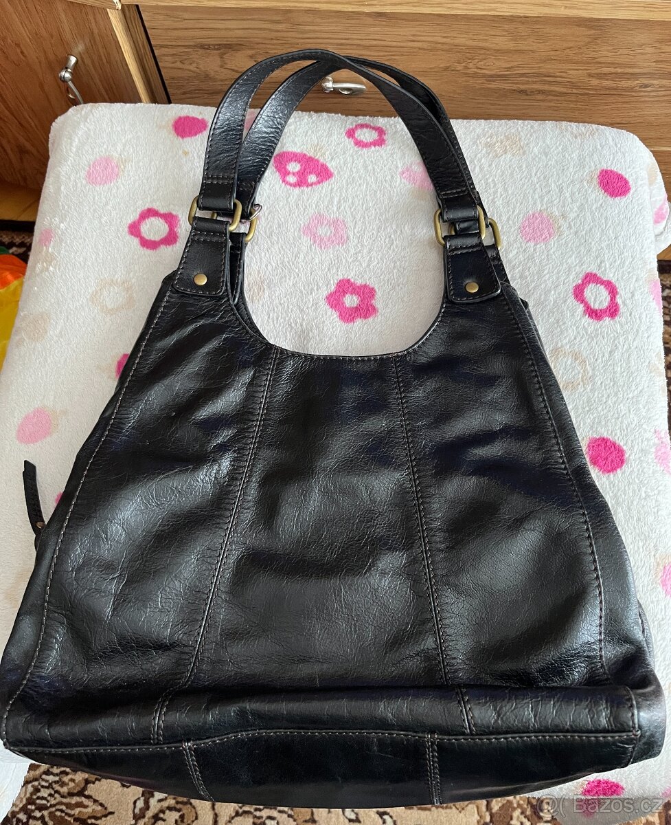 Kabelka černá kožená - 2