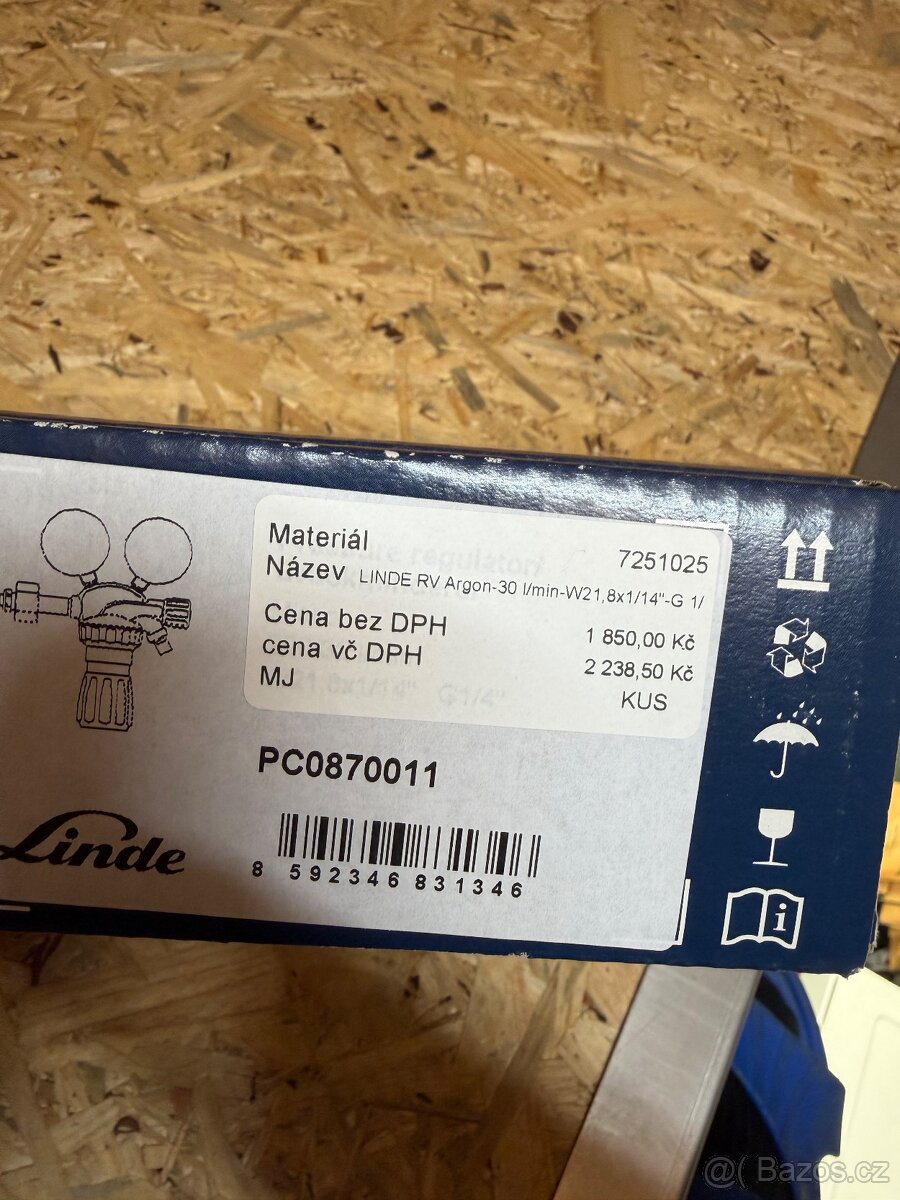 Redukční ventil argon linde - 2