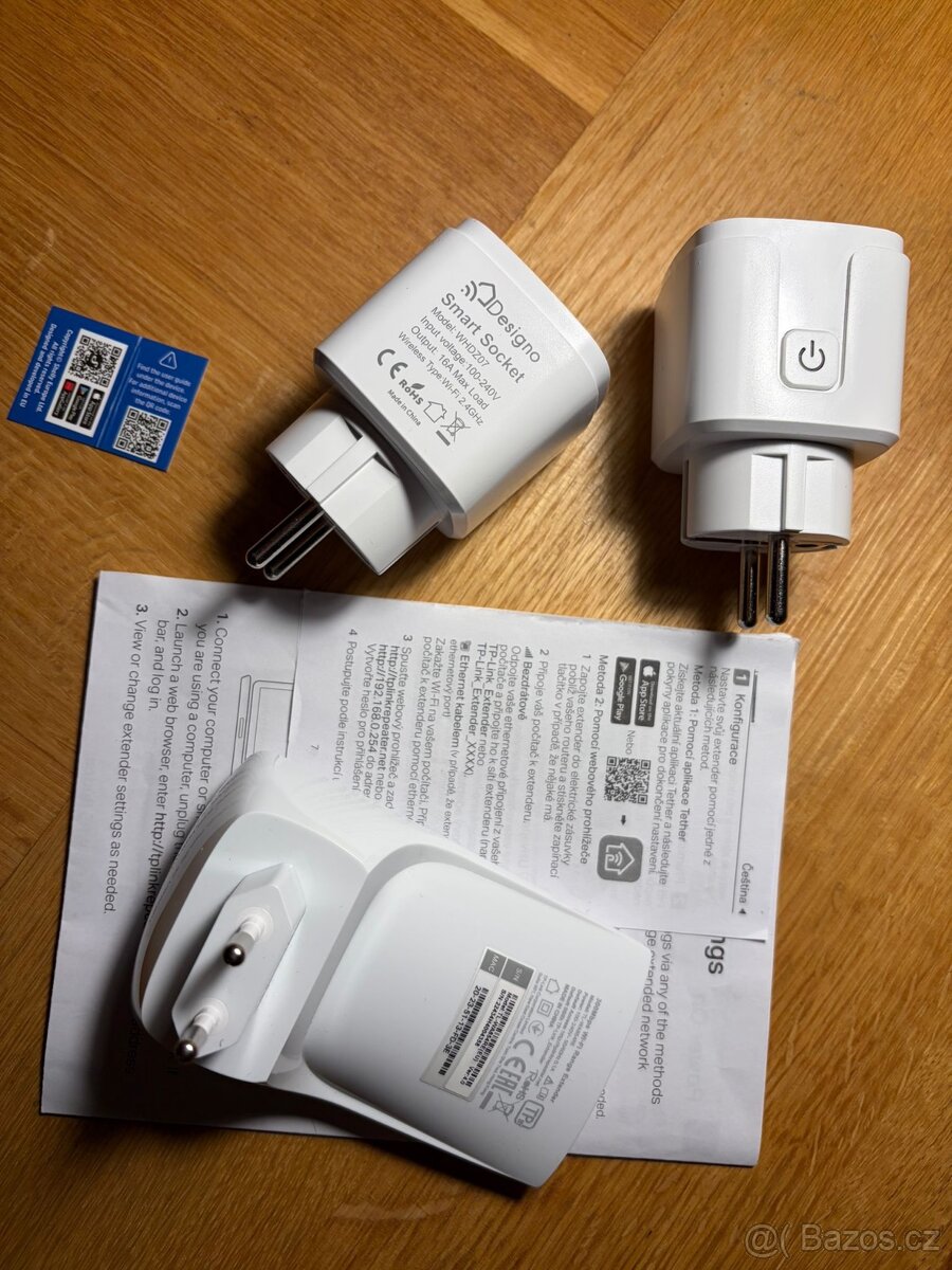 Chytrá Wi-Fi zásuvka (měření spotřeby) + TP-Link Extender - 2