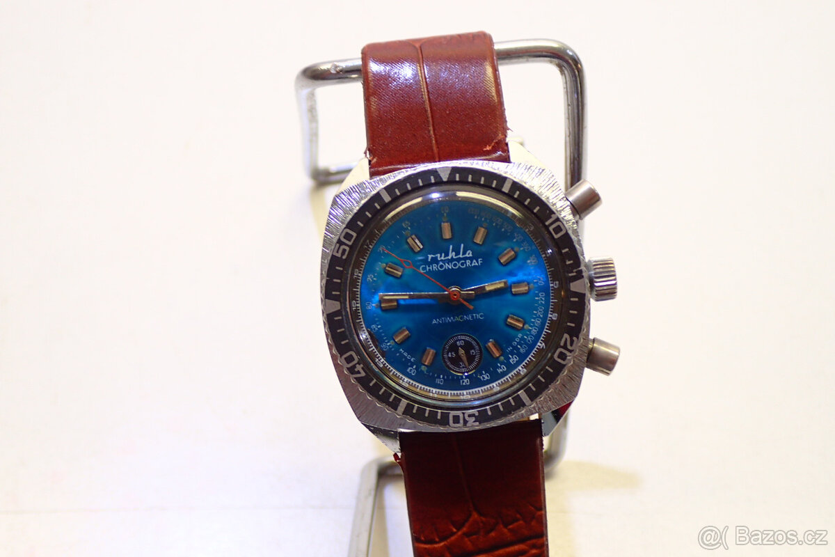 Hodinky Ruhla Chronograf - modré - 2