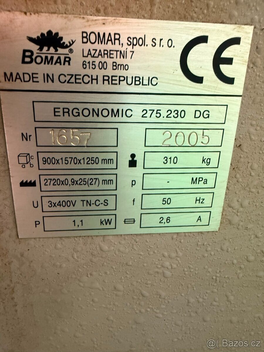Pásová pila Bomar STG 275.230 DG - 2