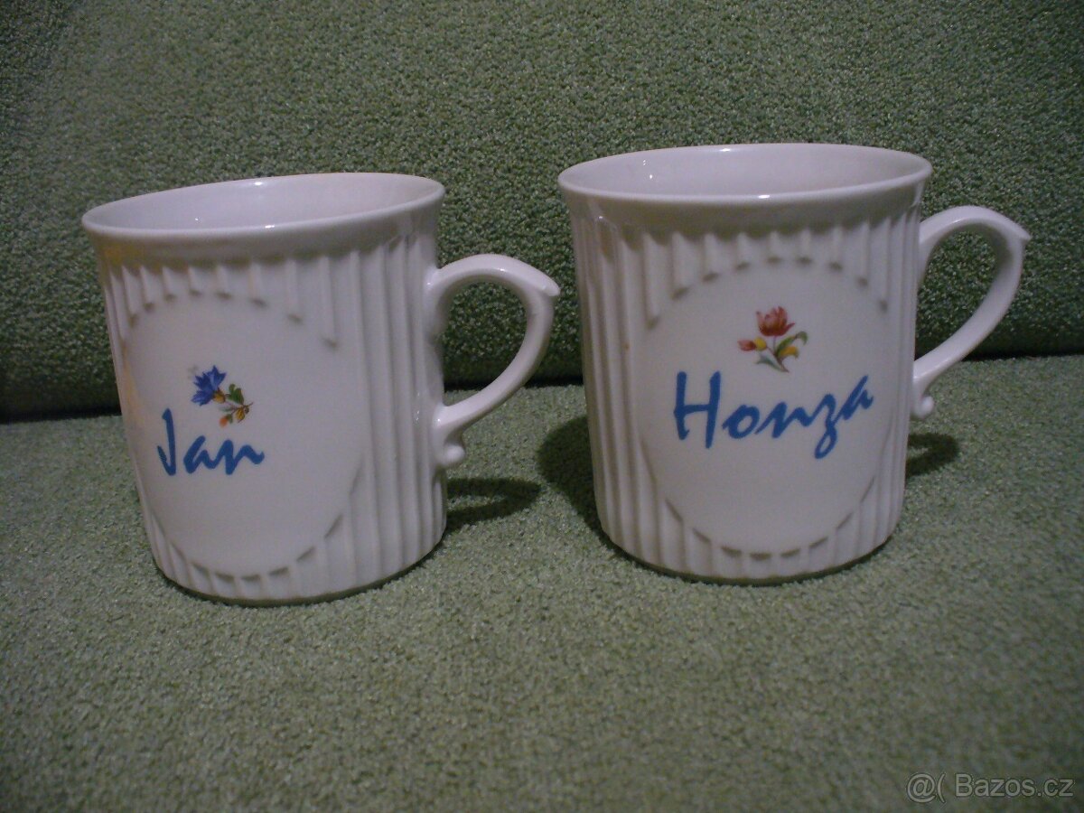 Retro hrnečky,hrnky se jmény a čínské - 2
