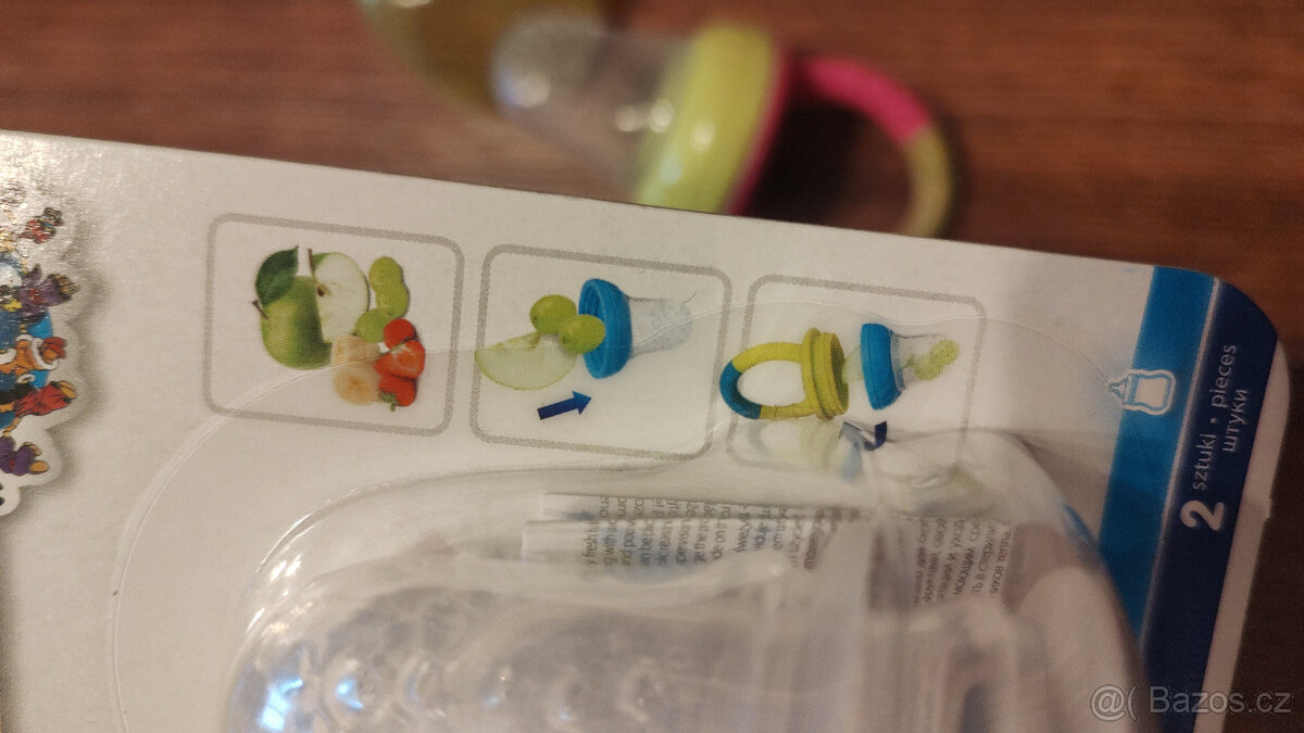 Silikonová krmící síťka na ovoce + náhradní síťky - 2