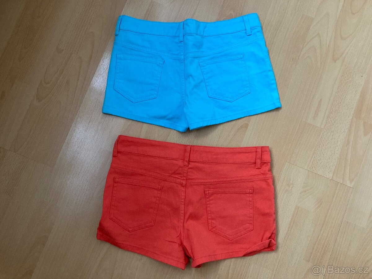 Set 2ks nových barevných šortek vel. 40 (s cedulkou) - 2
