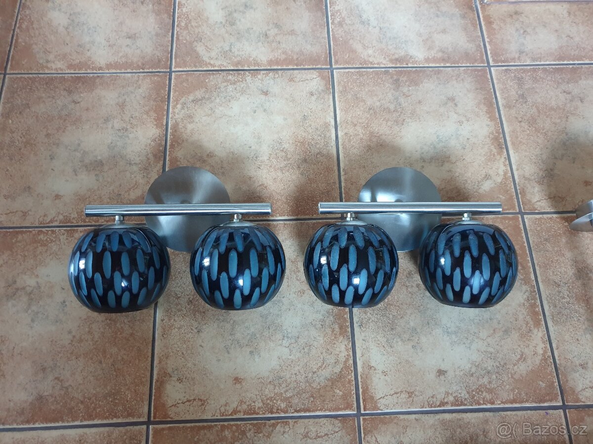 Skleněný lustr a lampičky - 2