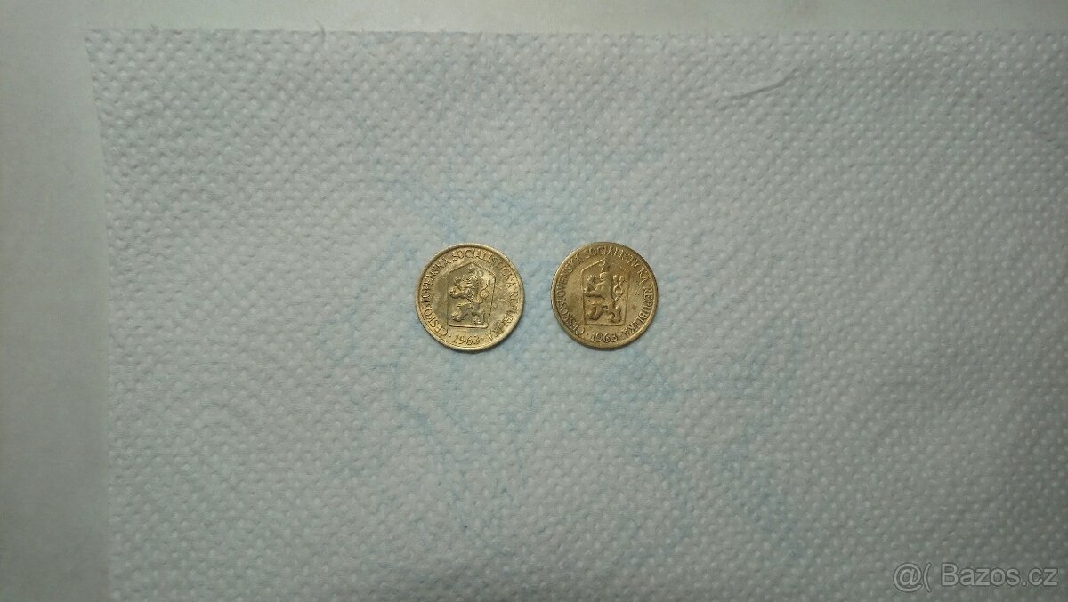 1 Kčs r. 1963, 2 mince UNC - 2