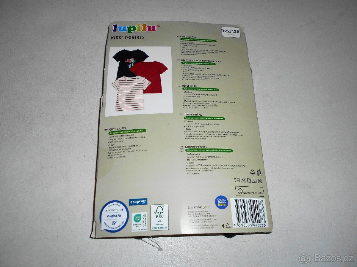 DÍVČÍ TRIČKA, 3 KUSY, VEL. 122/128 - 2