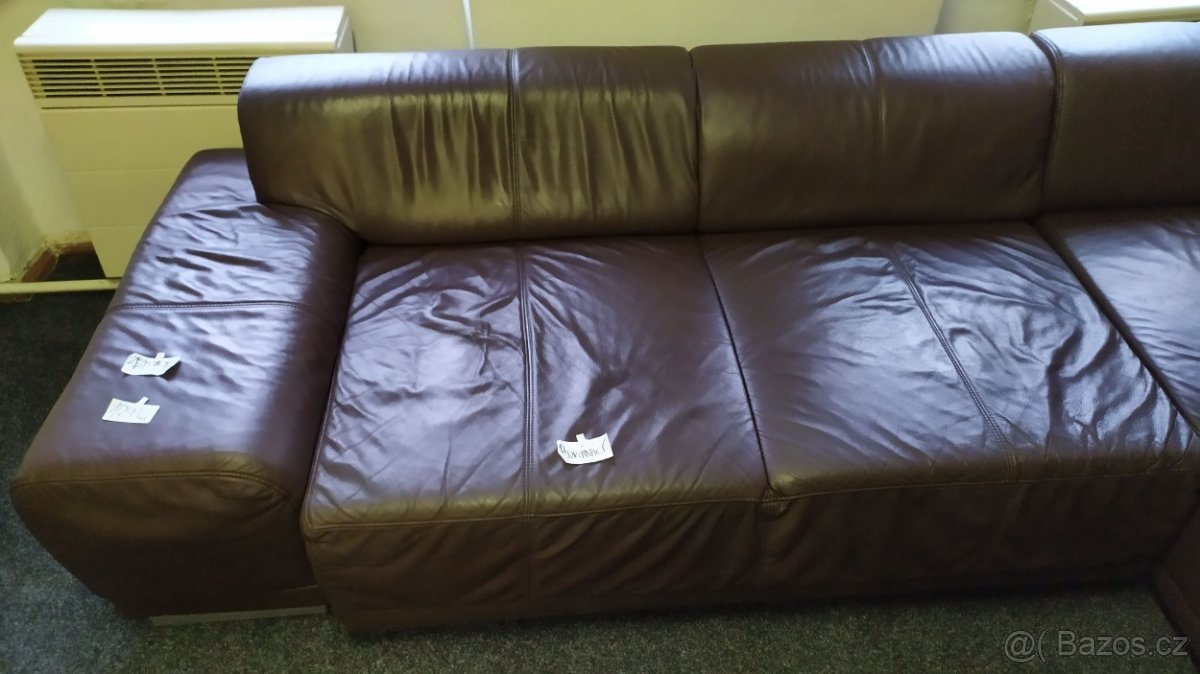 KOŽENÁ SEDAČKA 1,5 lůžka moderní - 2