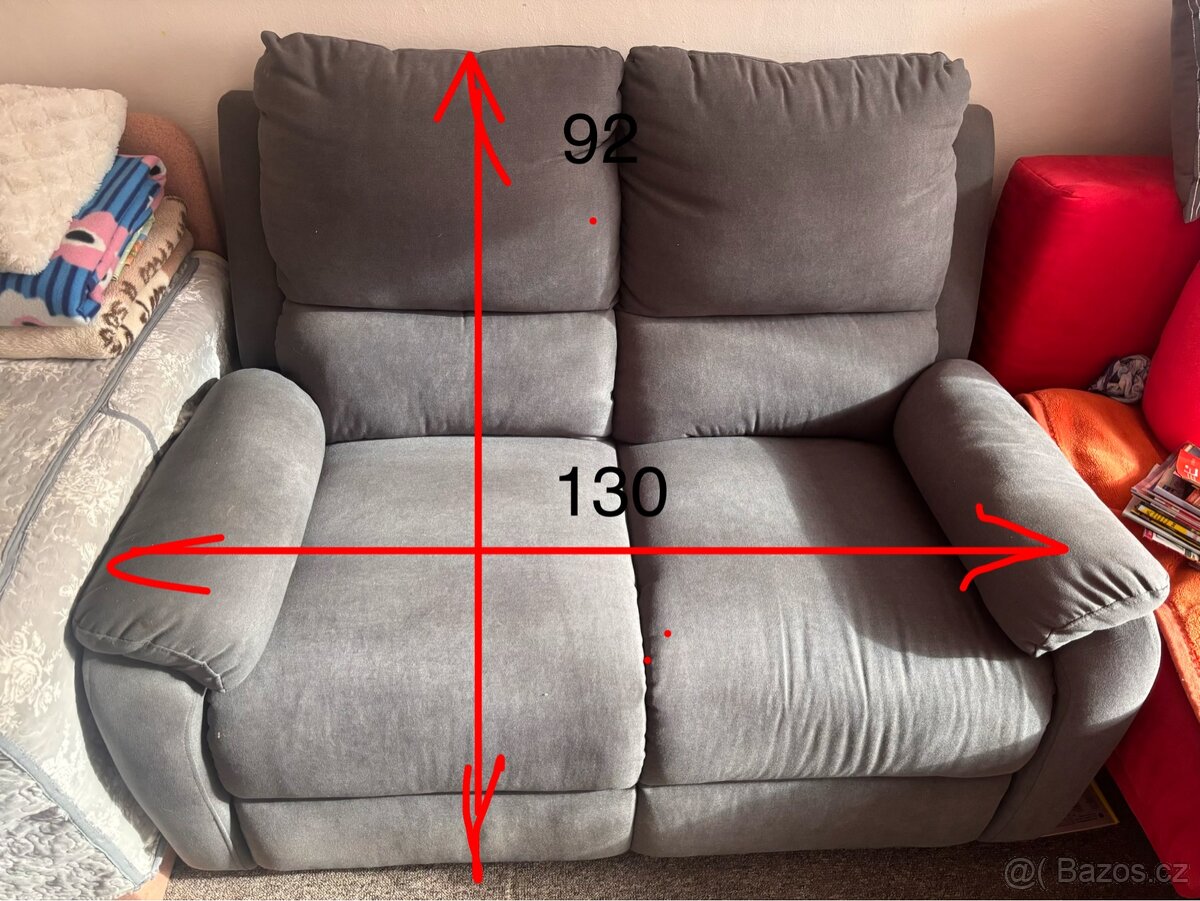 Dvousedák čalouněný - 2