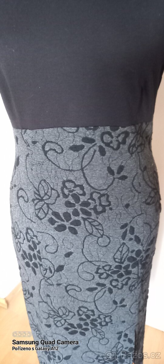 Prodám šaty černošedé vel. 38 - 40 - 2