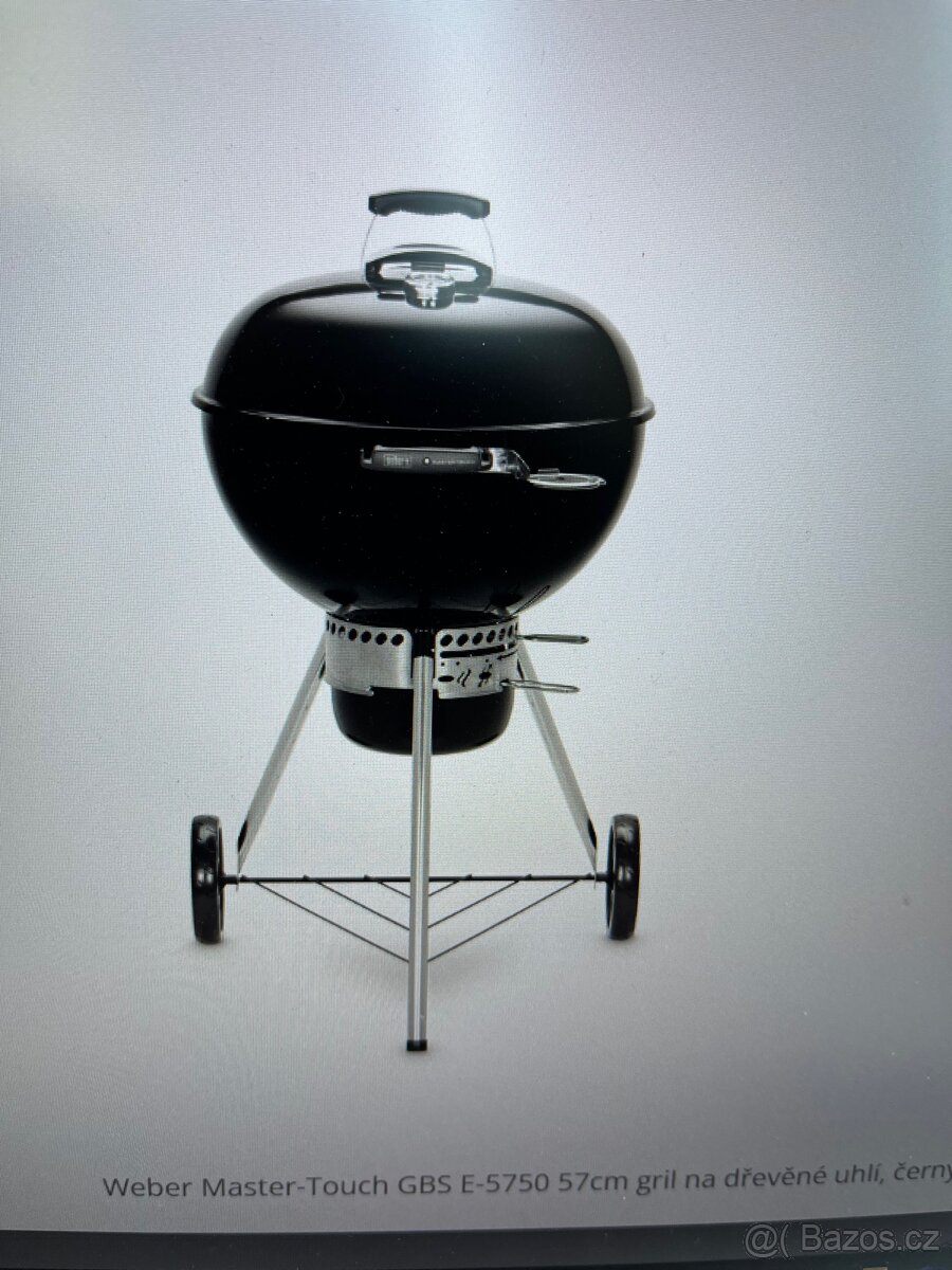 Weber Master -Touch 57 na dřevěné uhlí, černý nový - 2