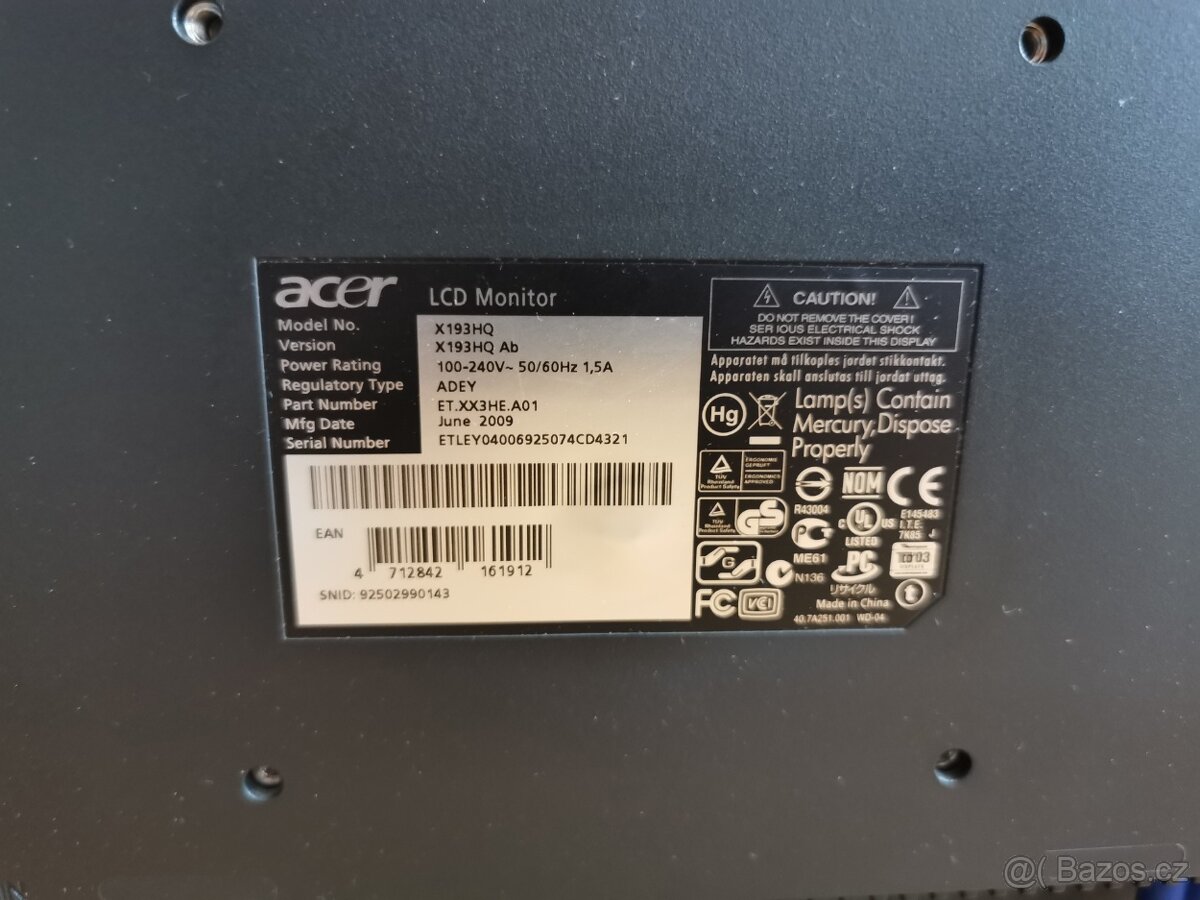 Monitor Acer X193HQ - 2