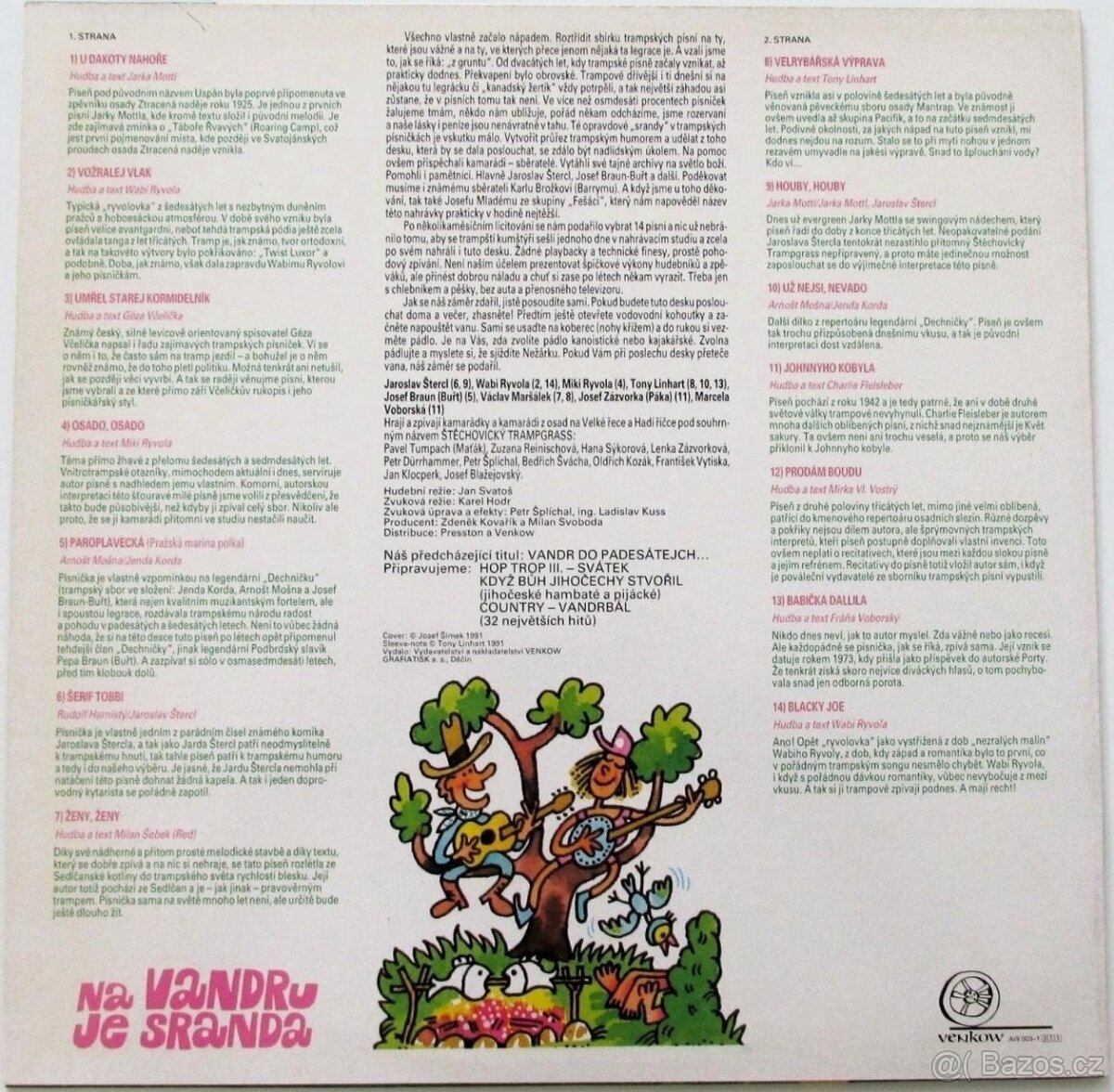 Štěchovický Trampgrass – Na vandru je sranda (LP) - 2