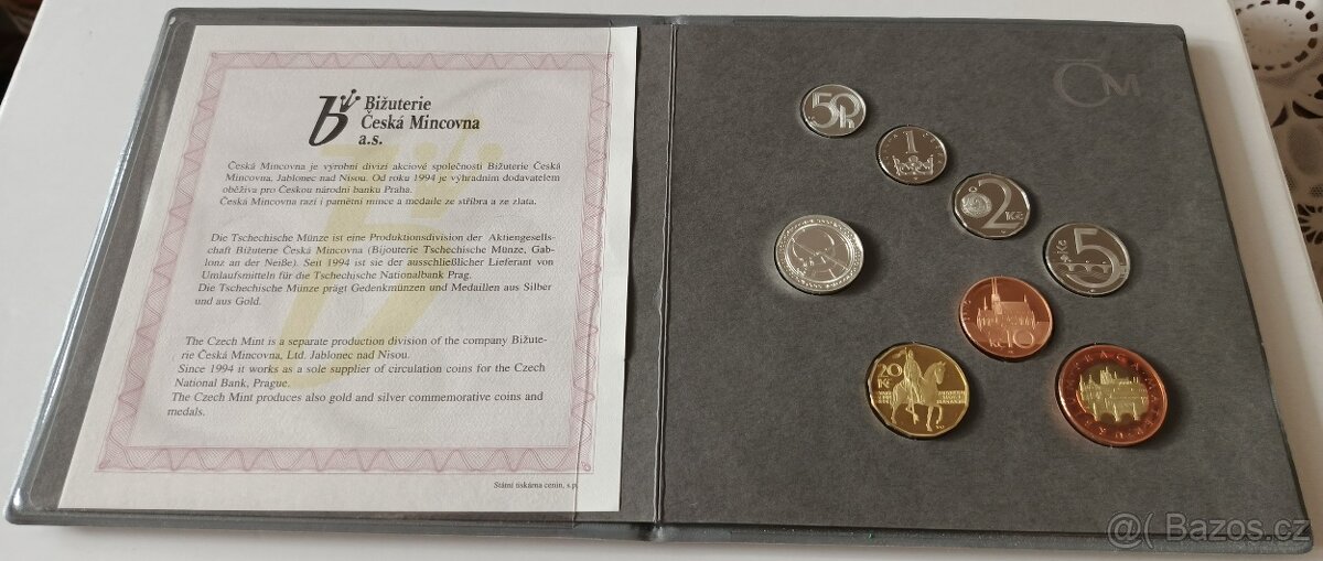 Sada mincí ČR 2004 proof v semišovém obalu - 2