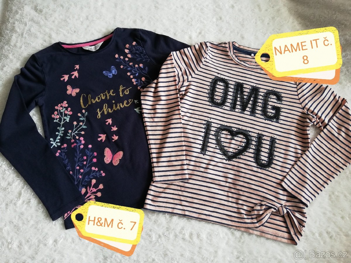 Různá trika vel. 122/128 - 2