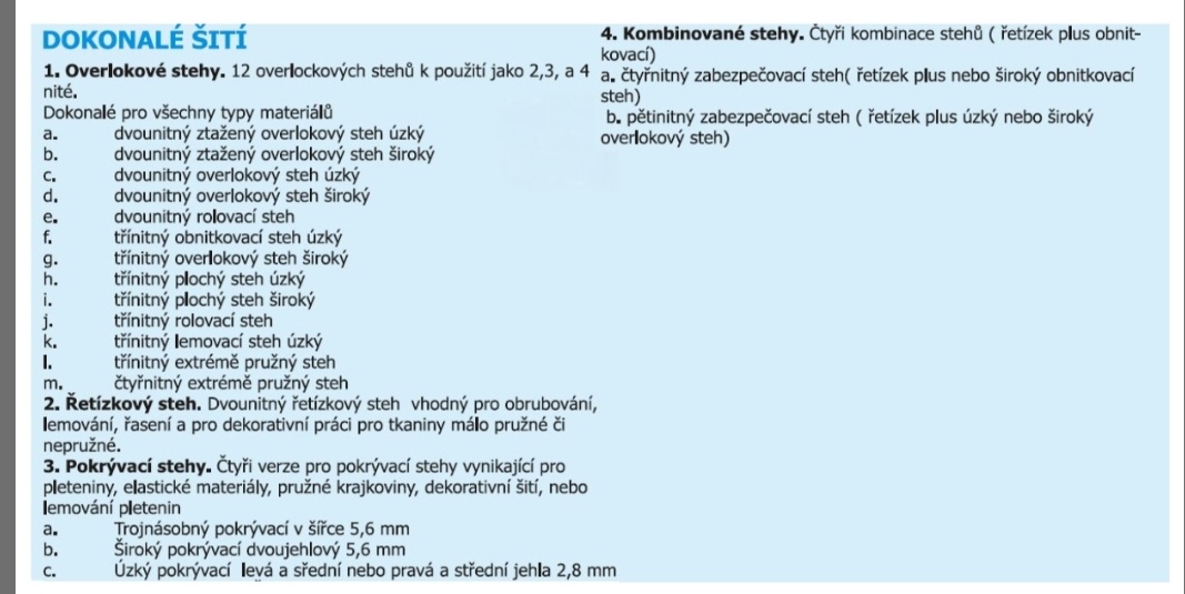 Kombinovaný šicí stroj Merrylock MK 3050 CL - 2