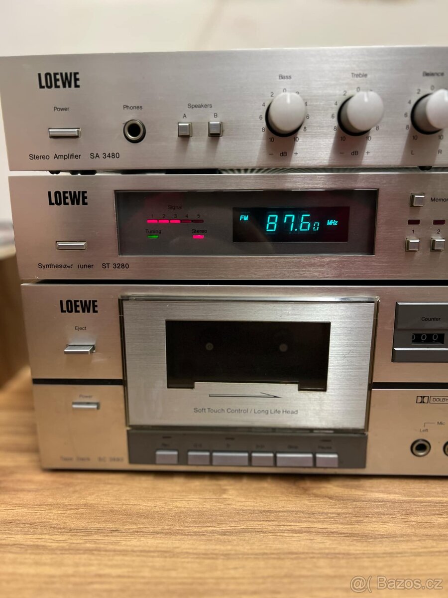 LOEWE VINTAGE SESTAVA-ZESILOVAČ,TUNER,TAPE DECK - 2