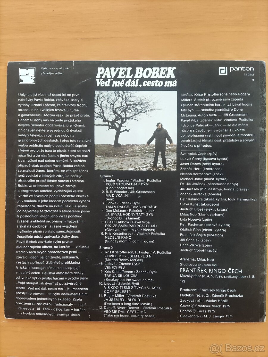 Pavel Bobek vinyl LP VEĎ MĚ DÁL, CESTO MÁ - 2