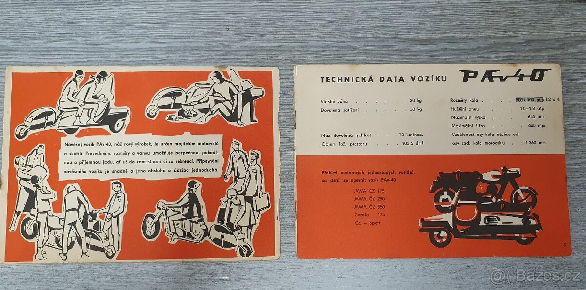 PAV 40 návěsný vozík příručka - 2