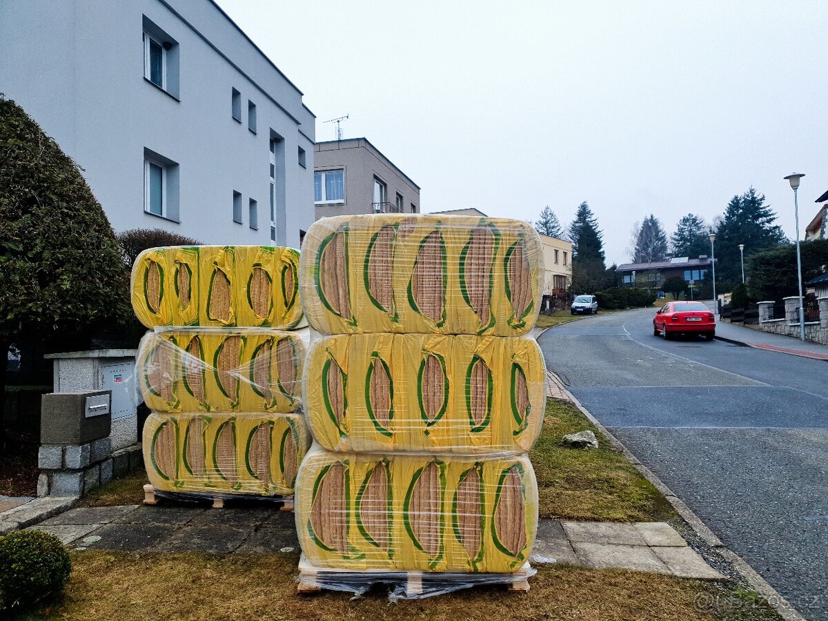 Isover - 1250 mm x 600 mm, tl. 80 mm - skelná vata - 2