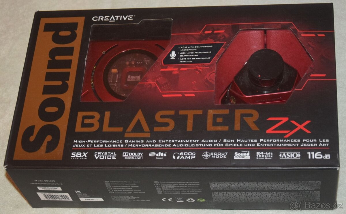 Creative Sound Blaster ZX PCI-Express zvuková karta 5.1, - 2