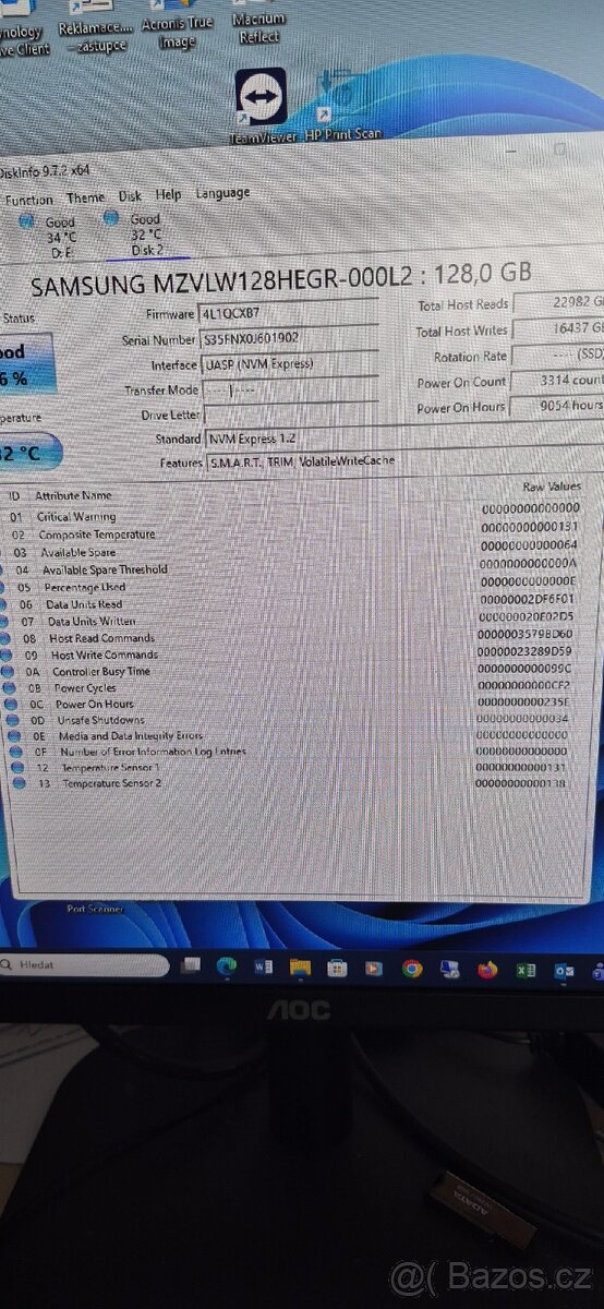 Prodám SSD NVMe 128GB Samsung - 2