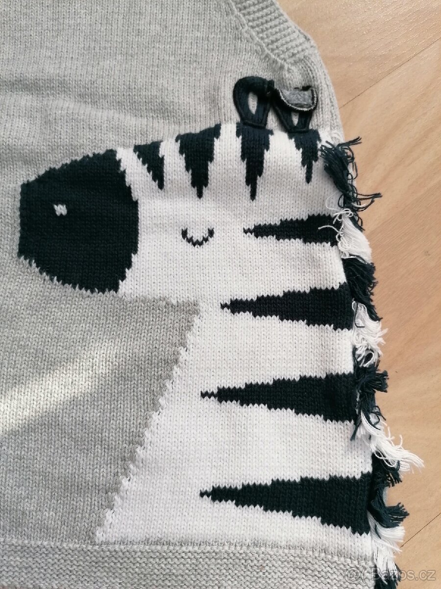 Dívčí pletené šatičky 9 - 12m - 2