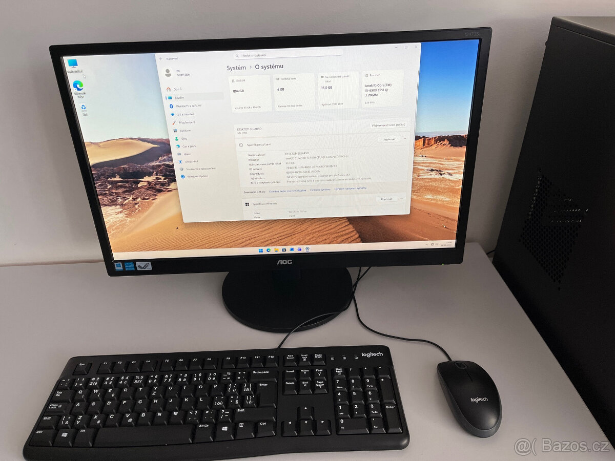 Zánovní PC i5, 16GB, 1TB SSD, AMD, monitor, kláv+myš, záruka - 2
