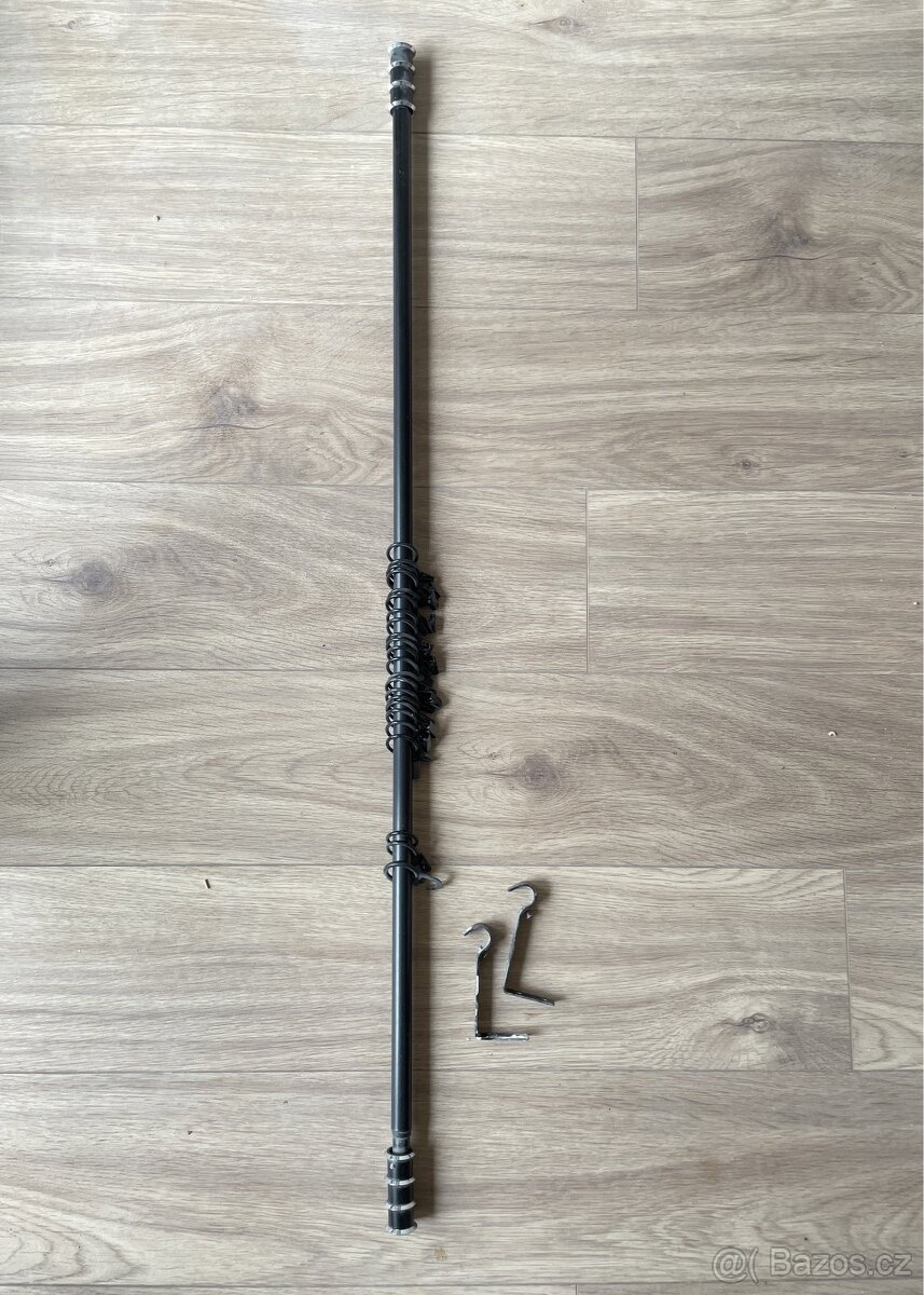 Garnýž kovová černá 120-210 cm - 2