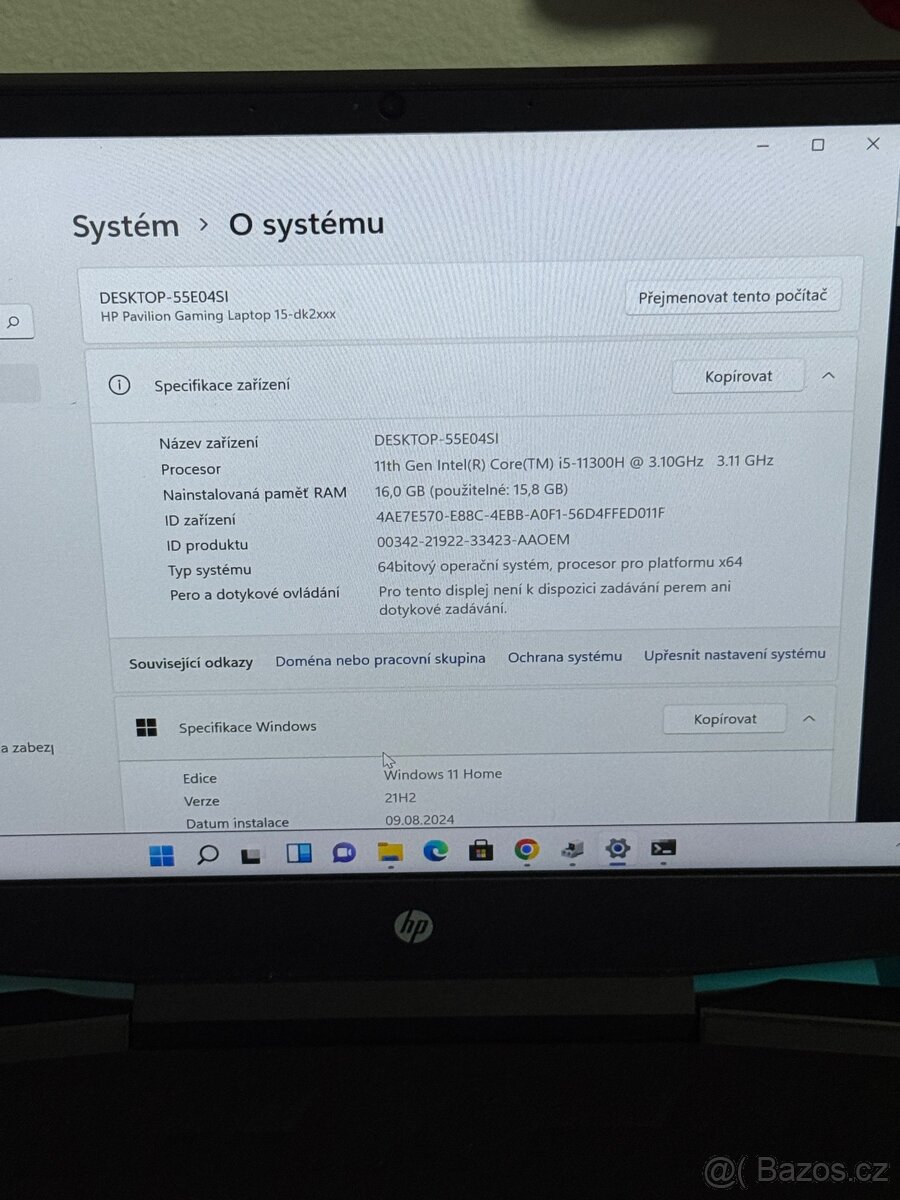 Herní notebook HP Pavilion – i5 / RTX 3050 / - 2