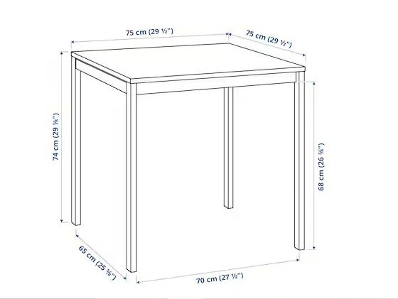 Melltorp stůl IKEA 75 x 75 - 2