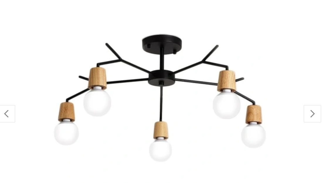 Stropní svítidlo lustr APP694-5C - černé - 2