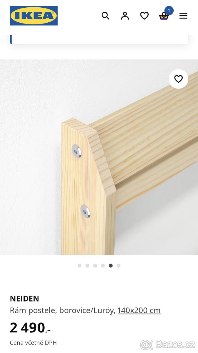 DOVOZ MOŽNÝ postel IKEA 140x200. - 2