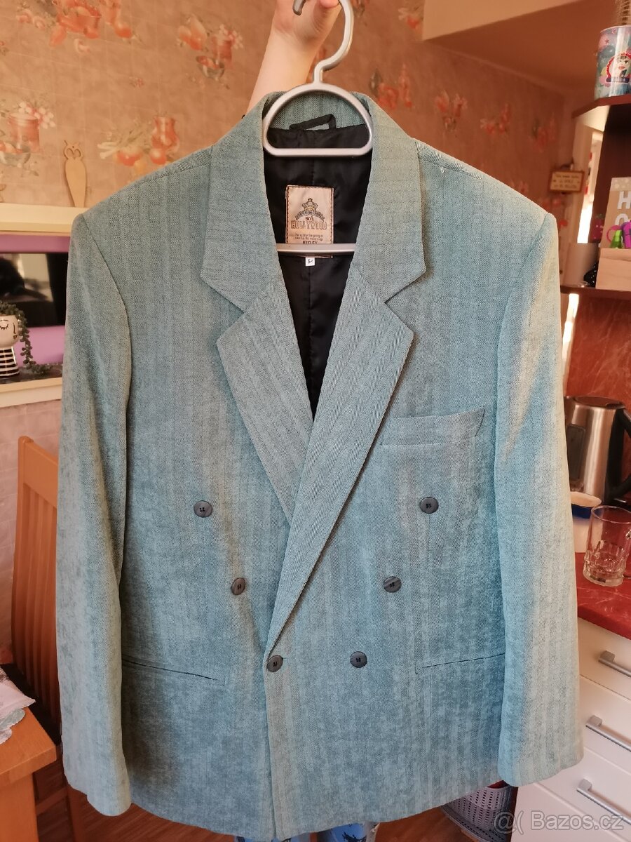 Pánské sako zelenkavé nové - 2