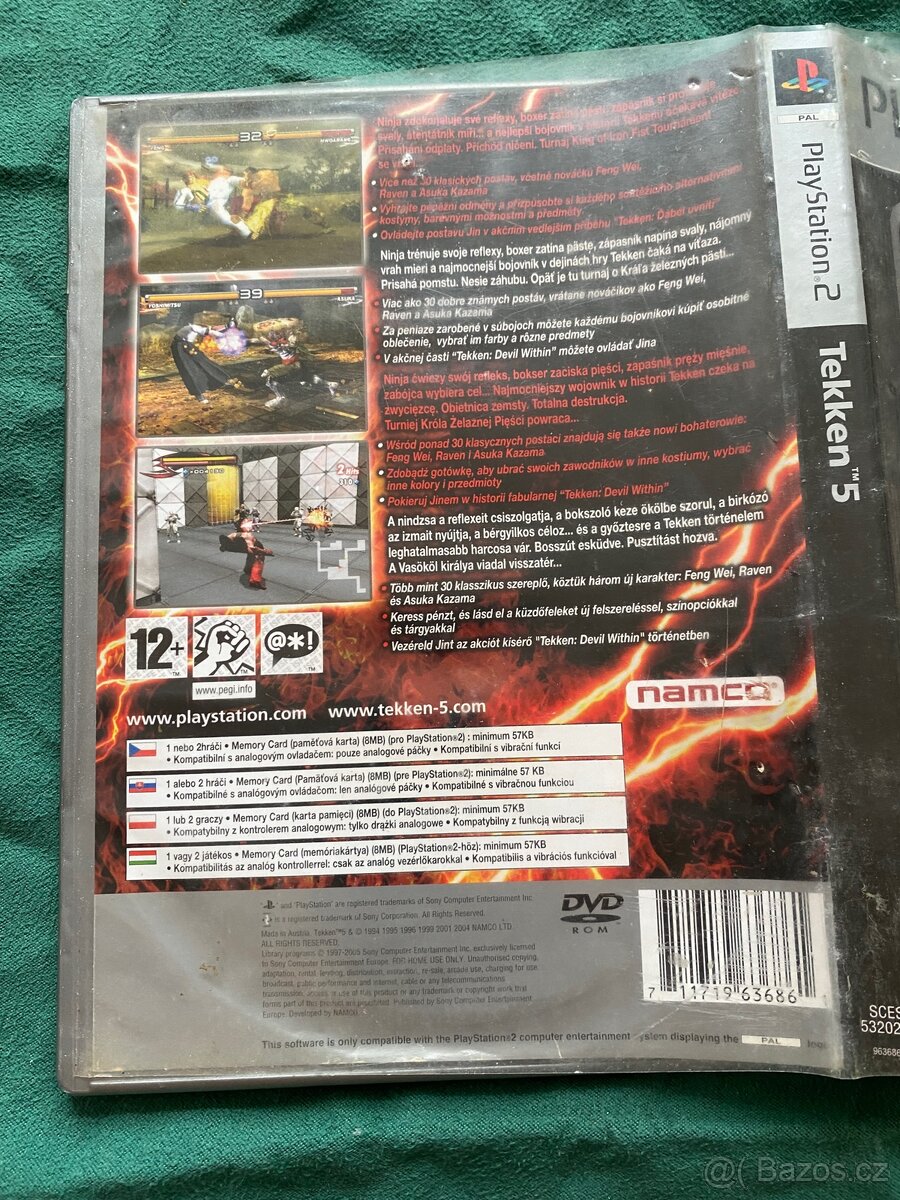 PS2 Tekken 5 CZ obal - 2