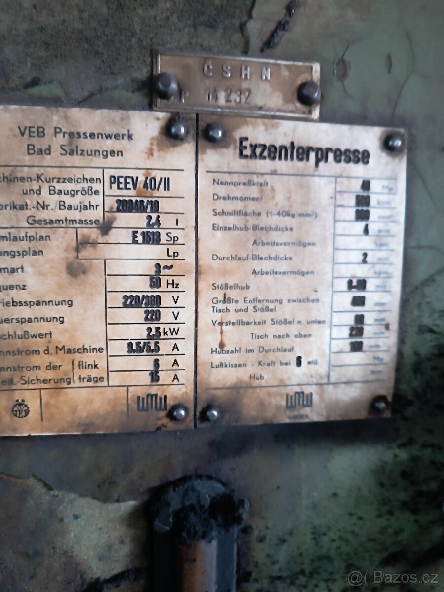Ekcentrický lis 40tun - 2
