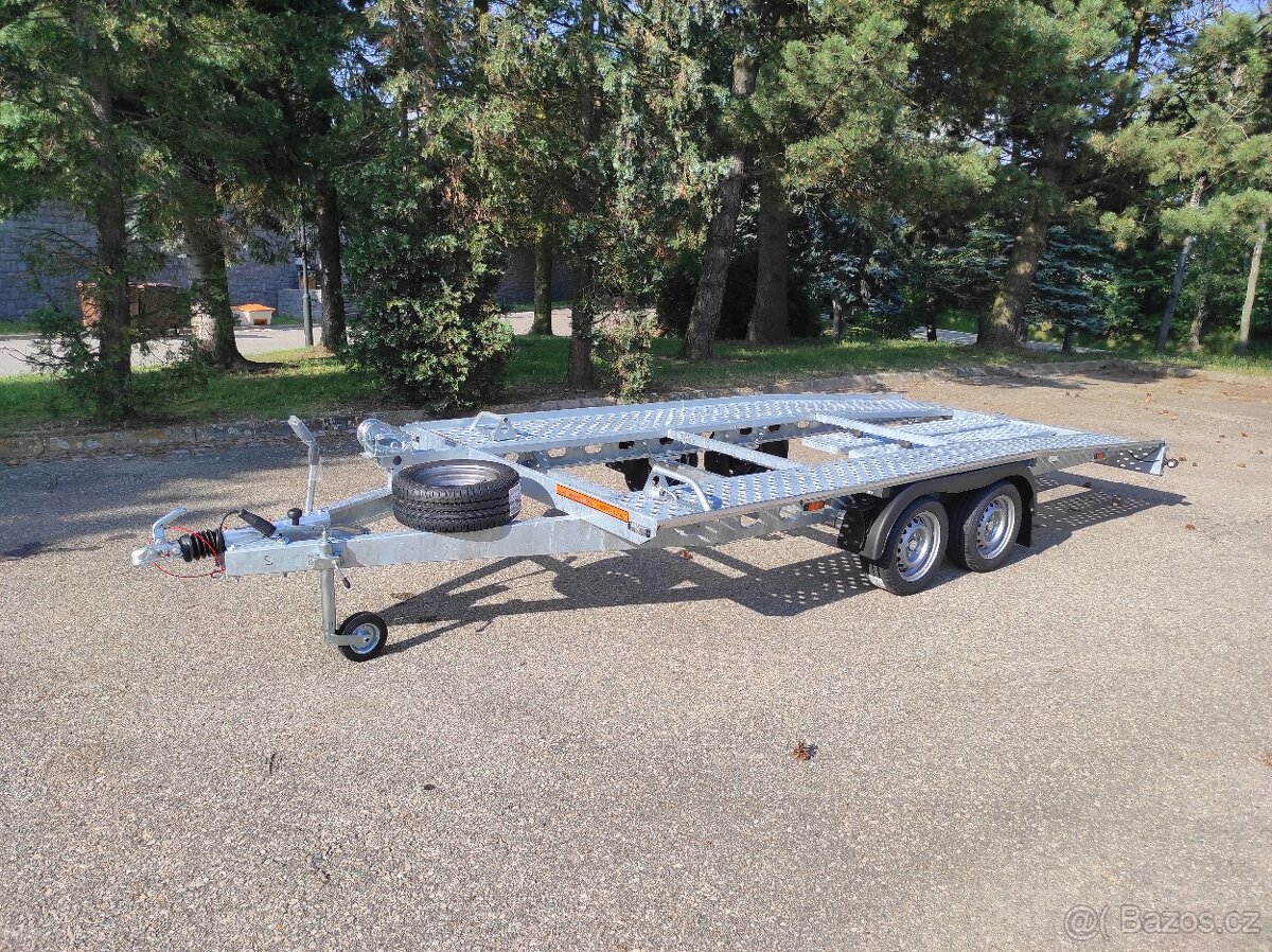 Snížený vlek na auta, 450x210cm, 2700/510kg,130km, VDI2700
