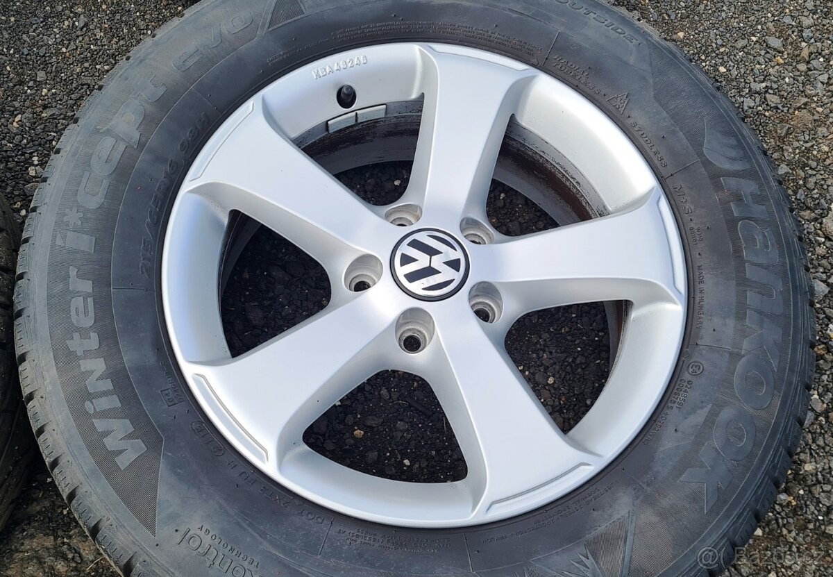 Orig. alu sada VW Tiguan 5x112, Hankook 215/65R16 - 2
