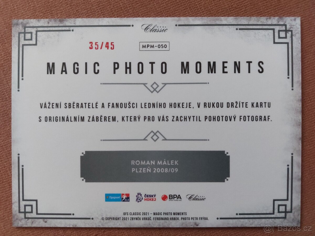 Roman Málek - hokejová karta - 2