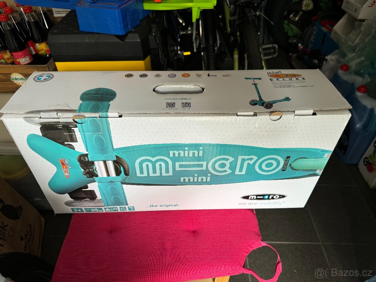 PRODÁNO, KOLOBĚŽKA MICRO MINI DELUXE AQUA. PERFEKTNÍ STAV - 2