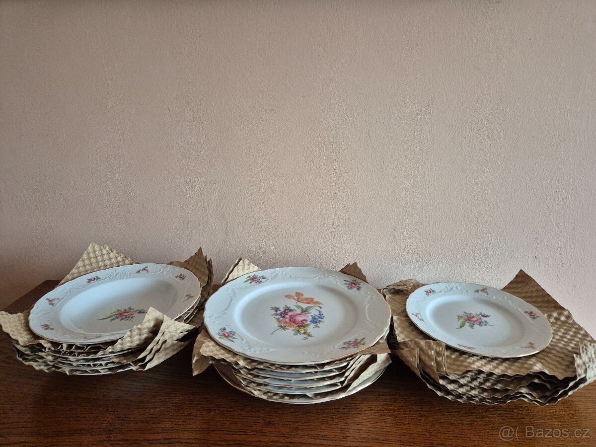 Talířová sada motiv míšeňská růže THUN - 2