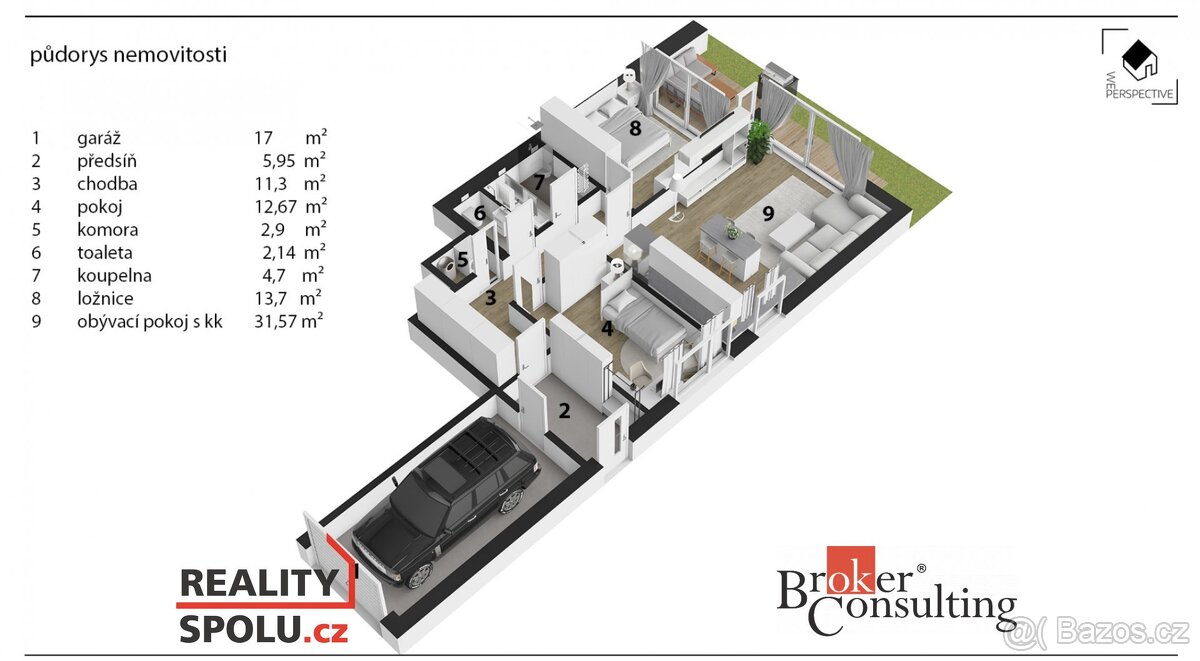 Pronájem, byty/3+kk, 104.88 m2, Buková 2193, 50008 Hradec Kr - 2